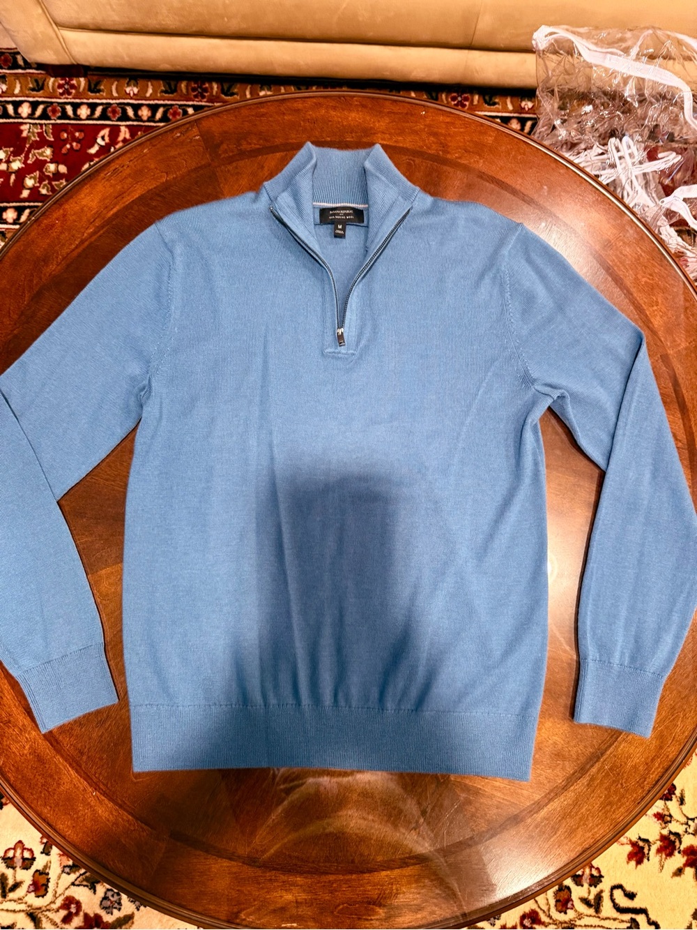 Banana Republic Men’s Merino Wool Half-Zip Sweater